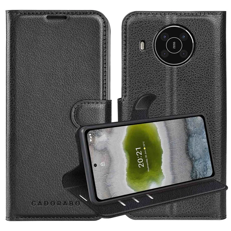 Cadorabo Hülle kompatibel mit Nokia X10 / X20 Schutzhülle mit Magnetverschluss, Standfunktion und Kartenfach