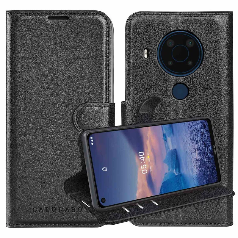 Cadorabo Hülle kompatibel mit Nokia 5,4 Schutzhülle mit Magnetverschluss, Standfunktion und Kartenfach
