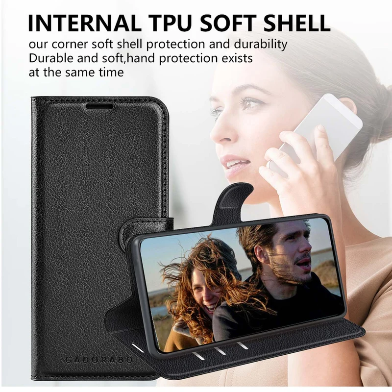 Cadorabo Hülle kompatibel mit Nokia 5,4 Schutzhülle mit Magnetverschluss, Standfunktion und Kartenfach
