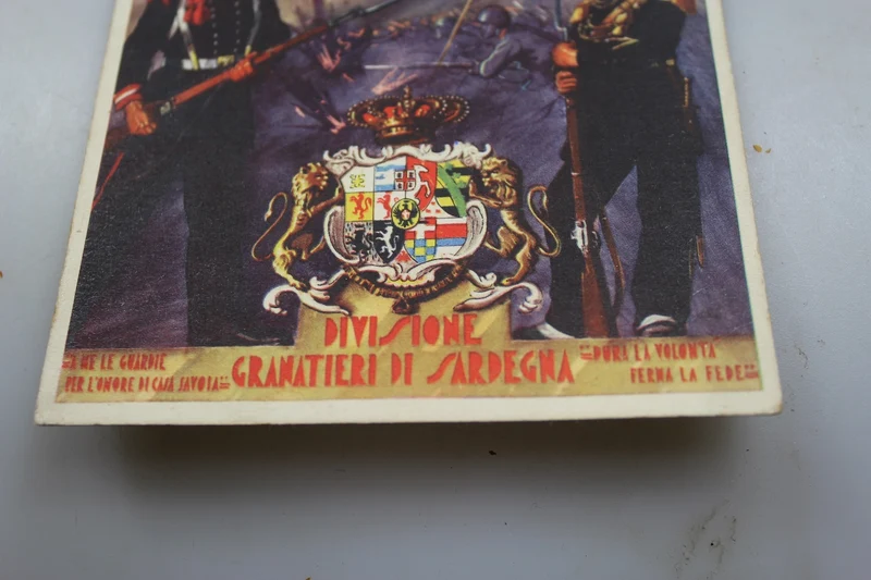 Postkarte der Division „Grenadiere von Sardinien“