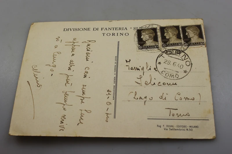 Postkarte 1. Infanteriedivision „Superga“ REI