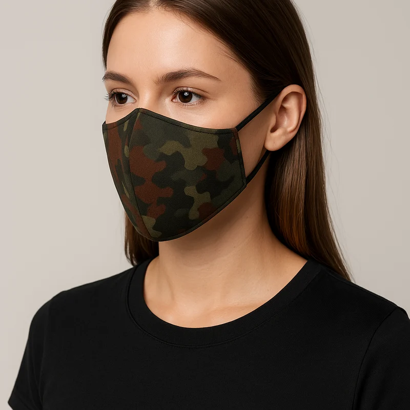 Mund- und Nasenmaske 65 % Polyester, 35 % Baumwolle 5 Stück