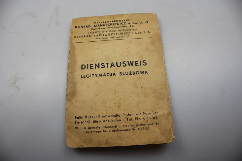 Ausweisdokument eines polnischen Staatsbürgers aus dem 2. Weltkrieg