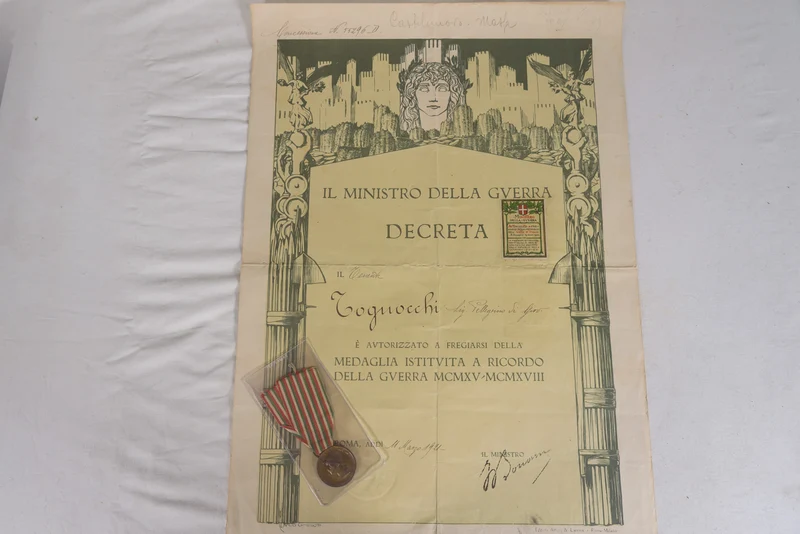 WW1 "Minted from Enemy Bronze" Medaille mit Zertifikat