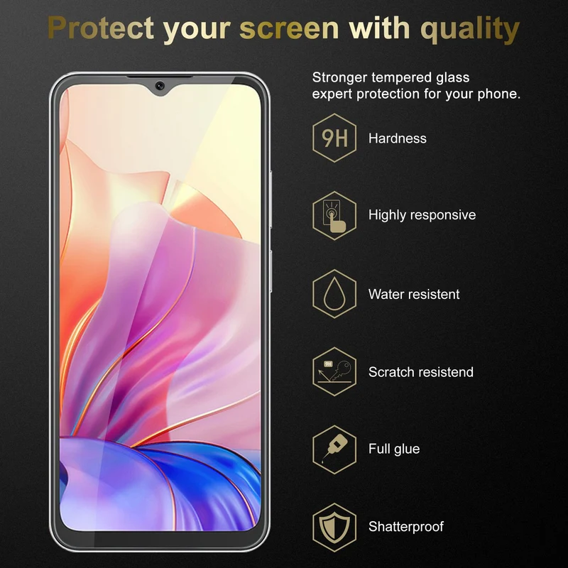 Cadorabo 3x Panzer Folie kompatibel mit Oscal C80 - Schutzfolie 3er Pack Gehärtetes (Tempered) Display-Schutzglas in 9H Härte mit 3D Touch Kompatibilität
