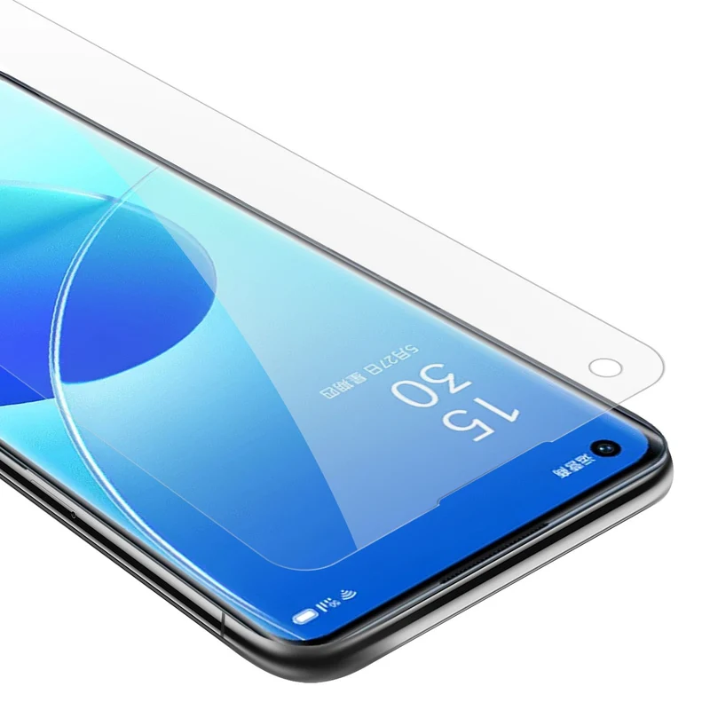 Cadorabo Panzer Folie kompatibel mit Oppo Reno6 PRO 5G - Schutzfolie Gehärtetes (Tempered) Display-Schutzglas in 9H Härte mit 3D Touch Kompatibilität