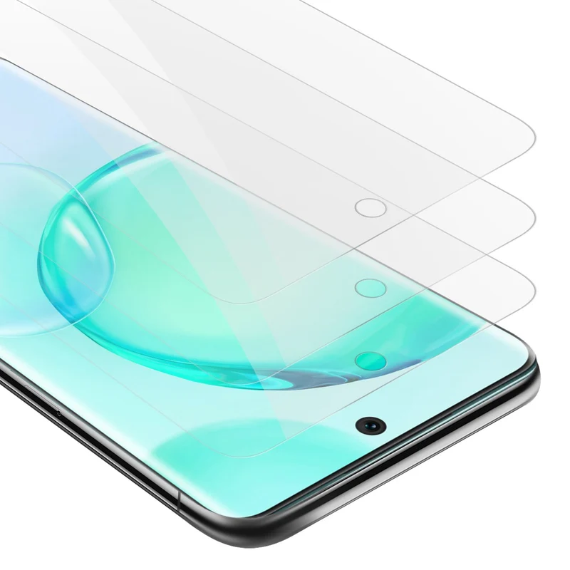 Cadorabo 3x Panzer Folie kompatibel mit Oppo A77 5G / Realme Narzo 50 5G - Schutzfolie 3er Pack Gehärtetes (Tempered) Display-Schutzglas in 9H Härte mit 3D Touch Kompatibilität