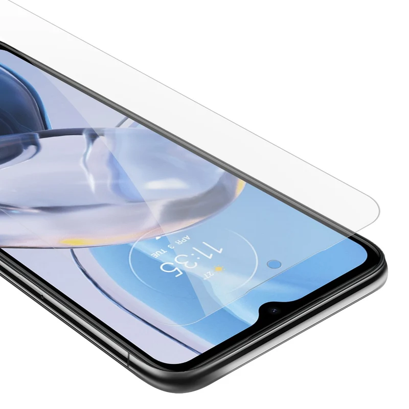 Cadorabo Panzer Folie kompatibel mit Motorola MOTO E22 / E22i - Schutzfolie Gehärtetes (Tempered) Display-Schutzglas in 9H Härte mit 3D Touch Kompatibilität
