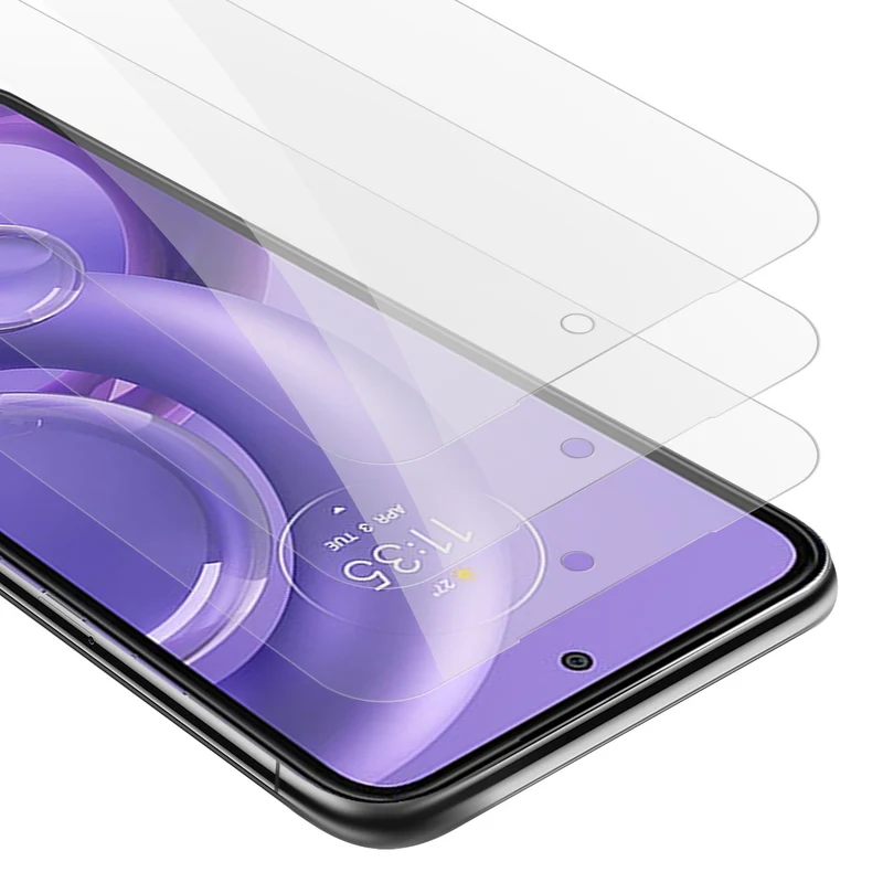 Cadorabo 3x Panzer Folie kompatibel mit Motorola EDGE 30 FUSION - Schutzfolie 3er Pack Gehärtetes (Tempered) Display-Schutzglas in 9H Härte mit 3D Touch Kompatibilität