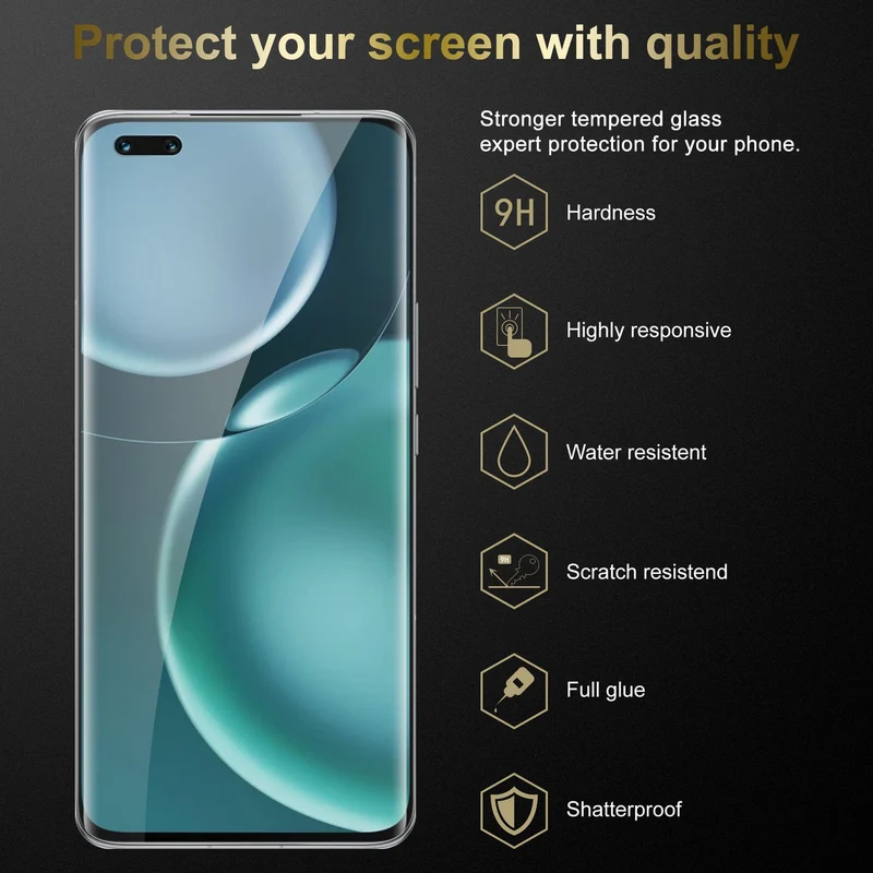 Cadorabo 3x Panzer Folie kompatibel mit Honor MAGIC 4 PRO - Schutzfolie 3er Pack Gehärtetes (Tempered) Display-Schutzglas in 9H Härte mit 3D Touch Kompatibilität