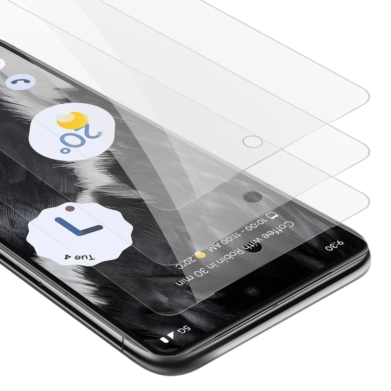 Cadorabo 3x Panzer Folie kompatibel mit Google PIXEL 7 - Schutzfolie 3er Pack Gehärtetes (Tempered) Display-Schutzglas in 9H Härte mit 3D Touch Kompatibilität