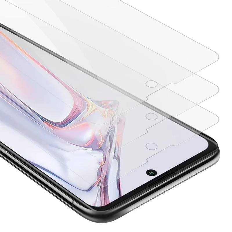 Cadorabo 3x Panzer Folie kompatibel mit Blackview A100 - Schutzfolie 3er Pack Gehärtetes (Tempered) Display-Schutzglas in 9H Härte mit 3D Touch Kompatibilität