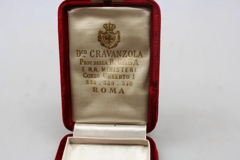 Präsentationsbox für das Ritterkreuz „Krone von Italien“