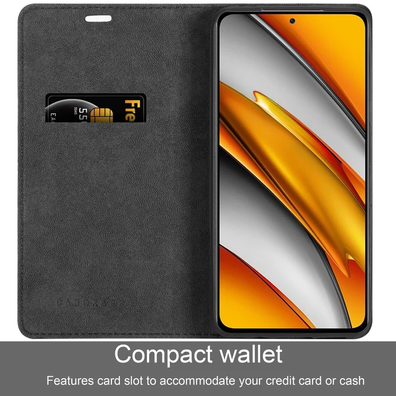 Cadorabo Hülle kompatibel mit Xiaomi Mi 11i / POCO F3 Schutzhülle mit Magnetverschluss, Standfunktion und Kartenfach