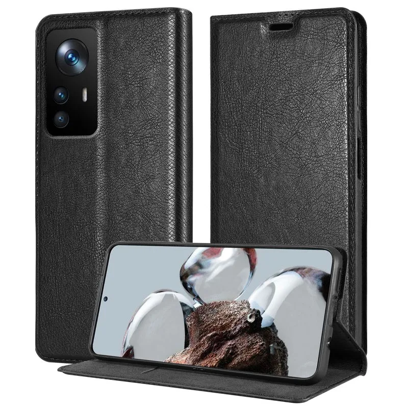 Cadorabo Hülle kompatibel mit Xiaomi 12T / 12T PRO Schutzhülle mit Magnetverschluss, Standfunktion und Kartenfach