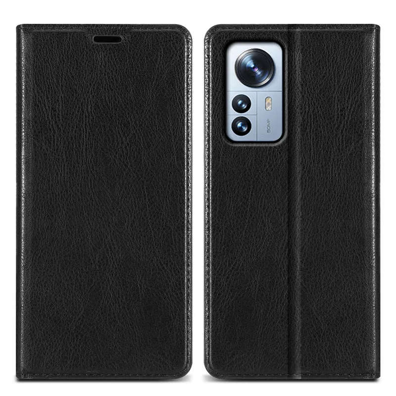 Cadorabo Hülle kompatibel mit Xiaomi 12 PRO Schutzhülle mit Magnetverschluss, Standfunktion und Kartenfach