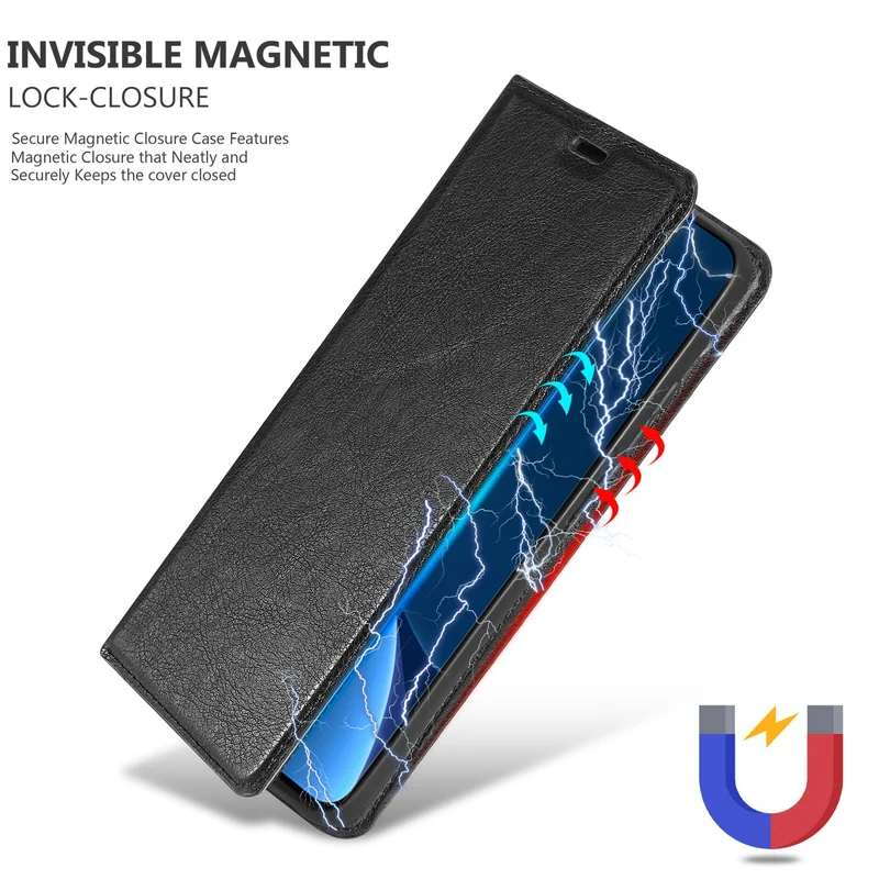 Cadorabo Hülle kompatibel mit Xiaomi 12 PRO Schutzhülle mit Magnetverschluss, Standfunktion und Kartenfach