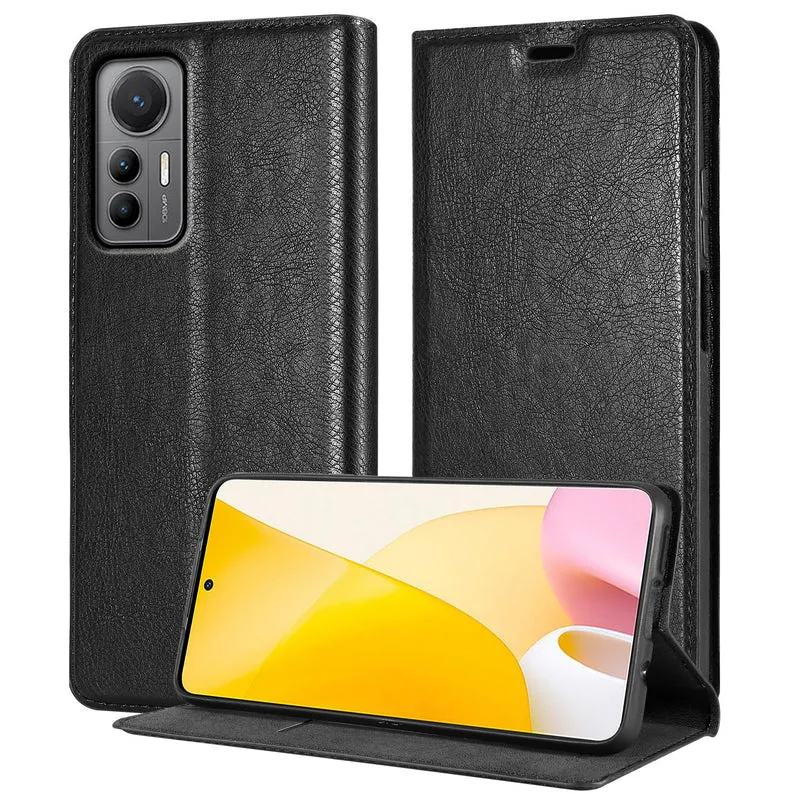 Cadorabo Hülle kompatibel mit Xiaomi 12 LITE Schutzhülle mit Magnetverschluss, Standfunktion und Kartenfach