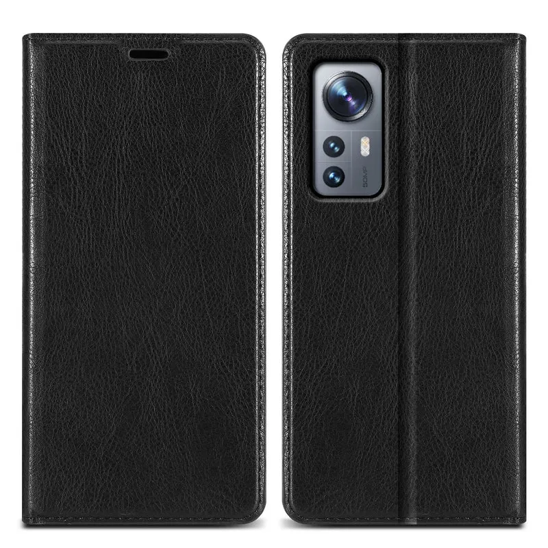 Cadorabo Hülle kompatibel mit Xiaomi 12 / 12X Schutzhülle mit Magnetverschluss, Standfunktion und Kartenfach