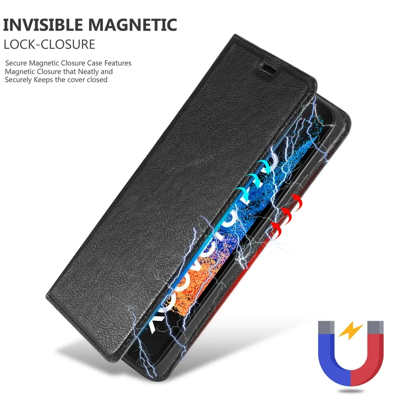 Cadorabo Hülle kompatibel mit Samsung Galaxy XCover 6 PRO Schutzhülle mit Magnetverschluss, Standfunktion und Kartenfach