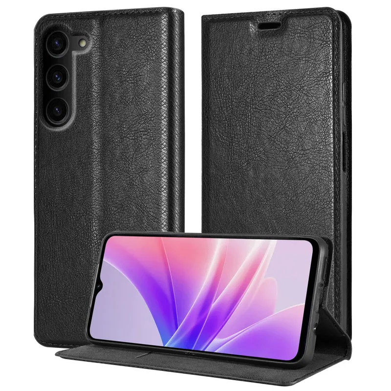 Cadorabo Hülle kompatibel mit Samsung Galaxy S23 Schutzhülle mit Magnetverschluss, Standfunktion und Kartenfach