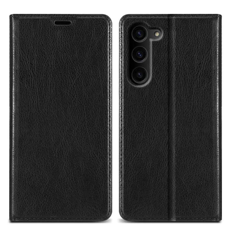Cadorabo Hülle kompatibel mit Samsung Galaxy S23 Schutzhülle mit Magnetverschluss, Standfunktion und Kartenfach