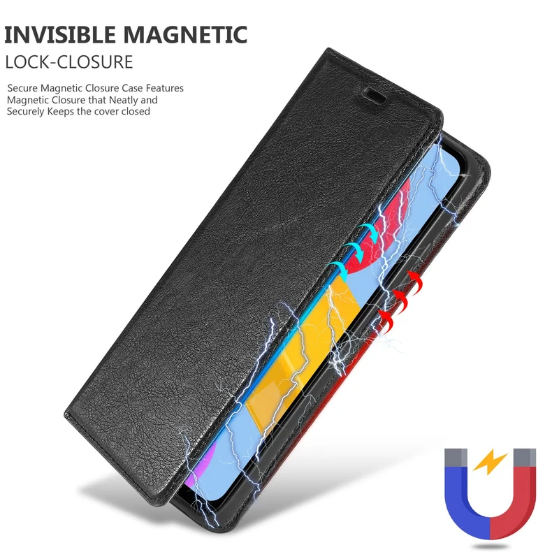 Cadorabo Hülle kompatibel mit Samsung Galaxy M13 4G Schutzhülle mit Magnetverschluss, Standfunktion und Kartenfach