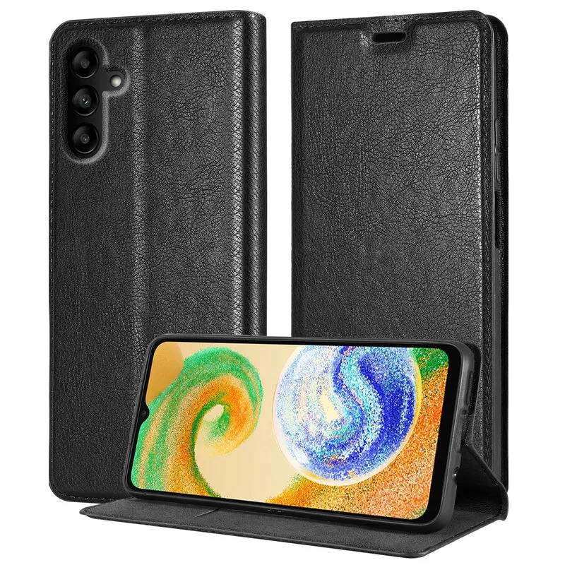 Cadorabo Hülle kompatibel mit Samsung Galaxy A04s Schutzhülle mit Magnetverschluss, Standfunktion und Kartenfach