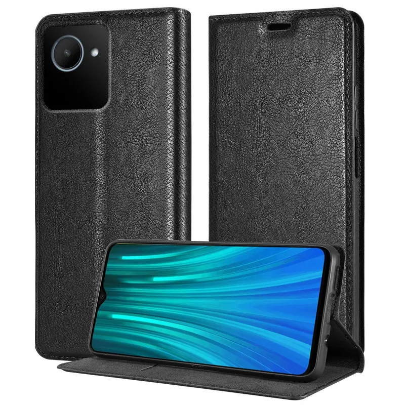 Cadorabo Hülle kompatibel mit Realme C30 / Narzo 50i PRIME Schutzhülle mit Magnetverschluss, Standfunktion und Kartenfach