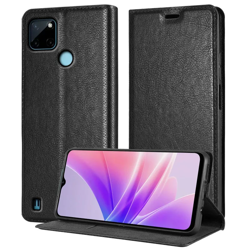 Cadorabo Hülle kompatibel mit Realme C21Y / C25Y Schutzhülle mit Magnetverschluss, Standfunktion und Kartenfach