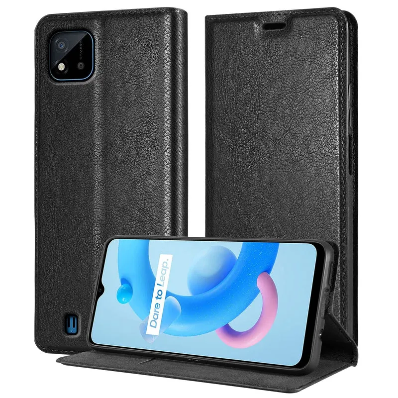 Cadorabo Hülle kompatibel mit Realme C11 2021 Schutzhülle mit Magnetverschluss, Standfunktion und Kartenfach