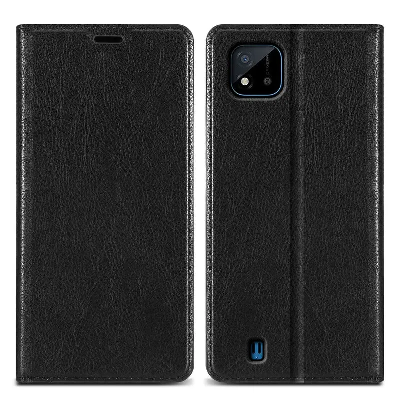Cadorabo Hülle kompatibel mit Realme C11 2021 Schutzhülle mit Magnetverschluss, Standfunktion und Kartenfach