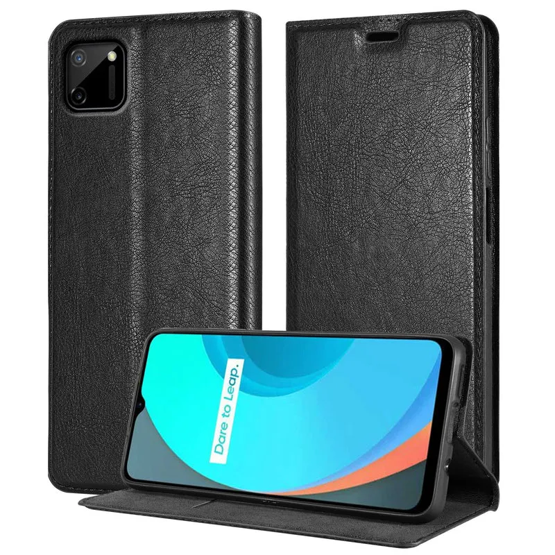 Cadorabo Hülle kompatibel mit Realme C11 2020 Schutzhülle mit Magnetverschluss, Standfunktion und Kartenfach