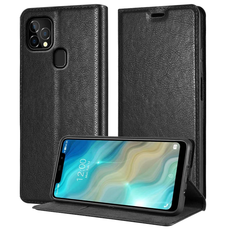 Cadorabo Hülle kompatibel mit Oukitel C22 Schutzhülle mit Magnetverschluss, Standfunktion und Kartenfach