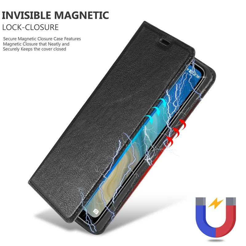 Cadorabo Hülle kompatibel mit Oukitel C22 Schutzhülle mit Magnetverschluss, Standfunktion und Kartenfach