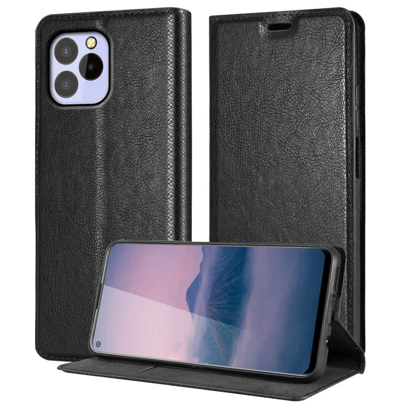 Cadorabo Hülle kompatibel mit Oukitel C21 PRO Schutzhülle mit Magnetverschluss, Standfunktion und Kartenfach