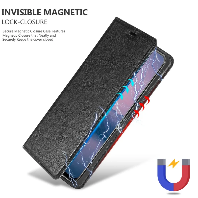 Cadorabo Hülle kompatibel mit Oukitel C21 PRO Schutzhülle mit Magnetverschluss, Standfunktion und Kartenfach