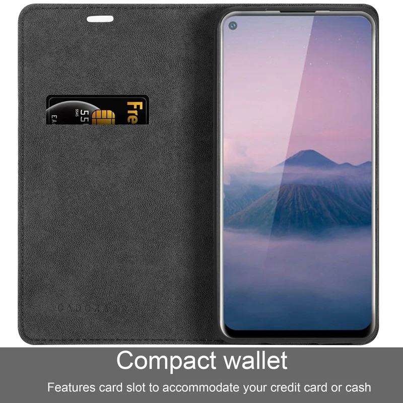 Cadorabo Hülle kompatibel mit Oukitel C21 PRO Schutzhülle mit Magnetverschluss, Standfunktion und Kartenfach