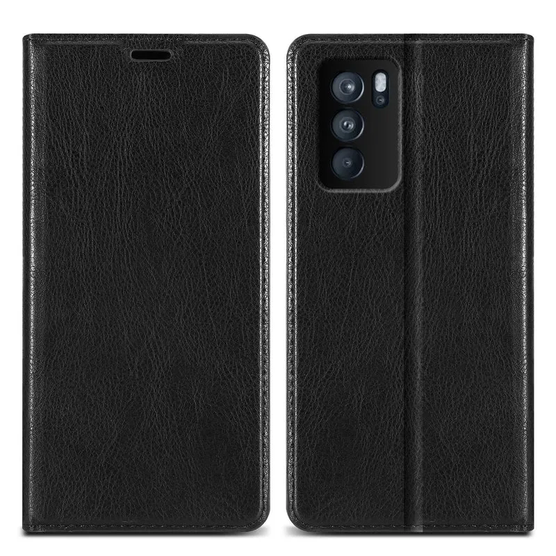 Cadorabo Hülle kompatibel mit Oppo Reno6 PRO 5G Schutzhülle mit Magnetverschluss, Standfunktion und Kartenfach