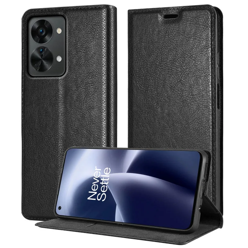 Cadorabo Hülle kompatibel mit OnePlus Nord 2T Schutzhülle mit Magnetverschluss, Standfunktion und Kartenfach