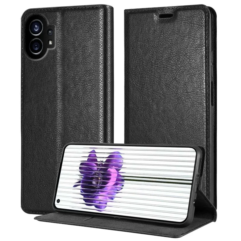 Cadorabo Hülle kompatibel mit Nothing Phone (1) Schutzhülle mit Magnetverschluss, Standfunktion und Kartenfach