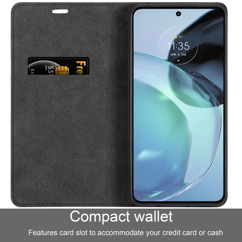 Cadorabo Hülle kompatibel mit Motorola MOTO G72 Schutzhülle mit Magnetverschluss, Standfunktion und Kartenfach