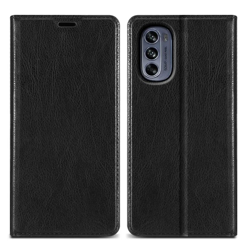 Cadorabo Hülle kompatibel mit Motorola MOTO G62 5G Schutzhülle mit Magnetverschluss, Standfunktion und Kartenfach