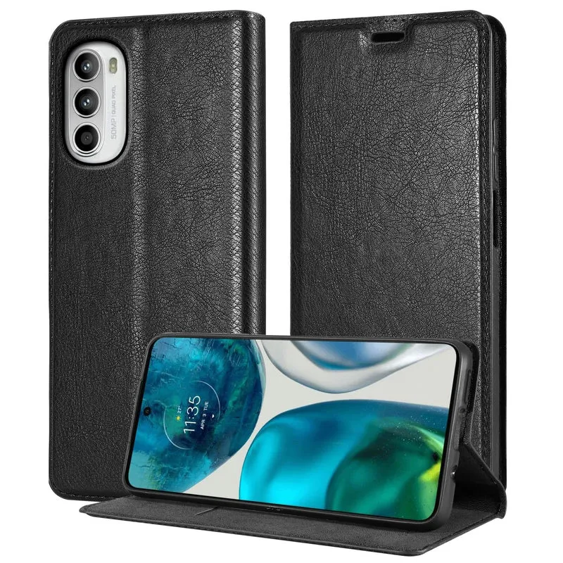 Cadorabo Hülle kompatibel mit Motorola MOTO G52 4G / G82 5G Schutzhülle mit Magnetverschluss, Standfunktion und Kartenfach