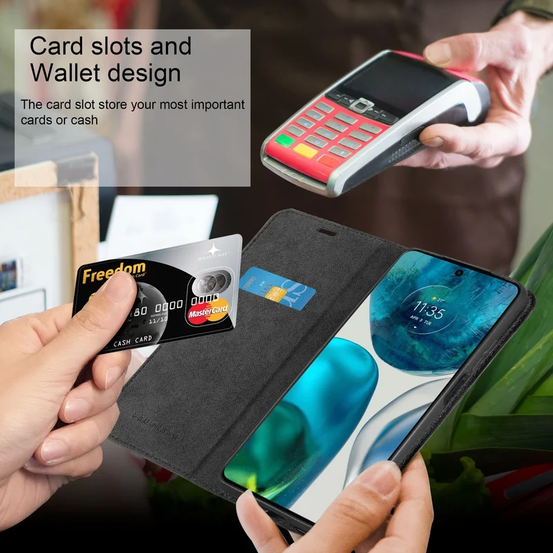 Cadorabo Hülle kompatibel mit Motorola MOTO G52 4G / G82 5G Schutzhülle mit Magnetverschluss, Standfunktion und Kartenfach
