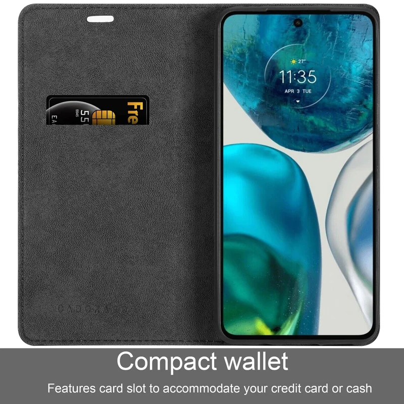 Cadorabo Hülle kompatibel mit Motorola MOTO G52 4G / G82 5G Schutzhülle mit Magnetverschluss, Standfunktion und Kartenfach