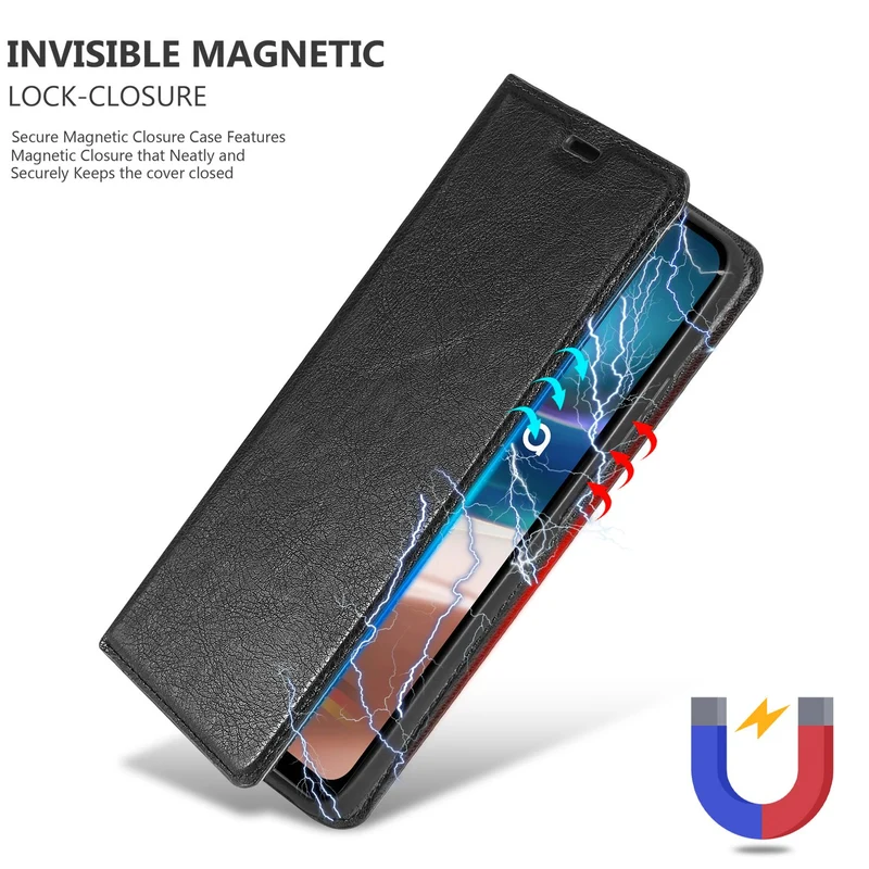 Cadorabo Hülle kompatibel mit Motorola MOTO G42 Schutzhülle mit Magnetverschluss, Standfunktion und Kartenfach