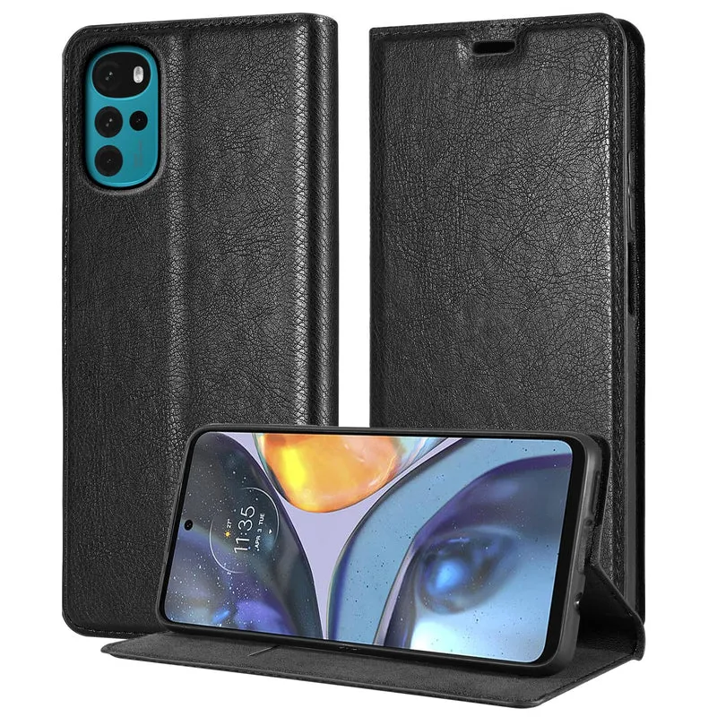 Cadorabo Hülle kompatibel mit Motorola MOTO G22 Schutzhülle mit Magnetverschluss, Standfunktion und Kartenfach