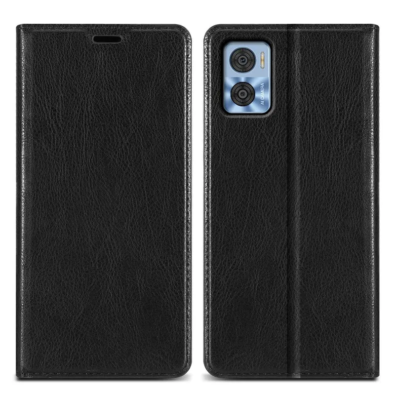 Cadorabo Hülle kompatibel mit Motorola MOTO E22 / E22i Schutzhülle mit Magnetverschluss, Standfunktion und Kartenfach