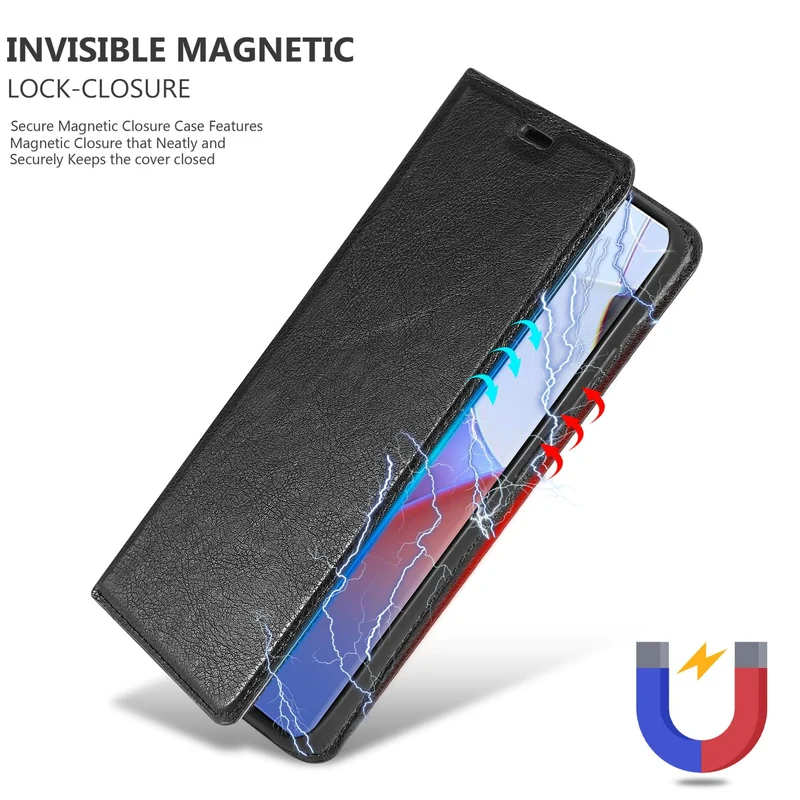 Cadorabo Hülle kompatibel mit Motorola EDGE 30 ULTRA / X30 PRO Schutzhülle mit Magnetverschluss, Standfunktion und Kartenfach